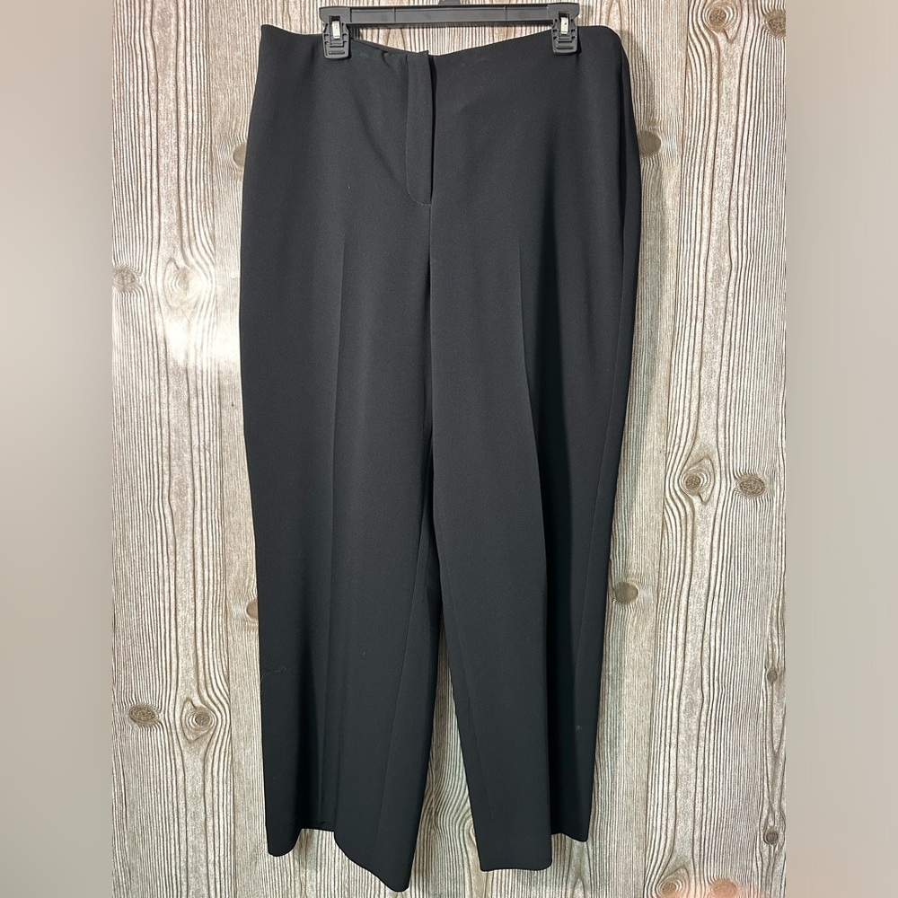 Louben Black Wide Leg High Rise Trousers sz 14